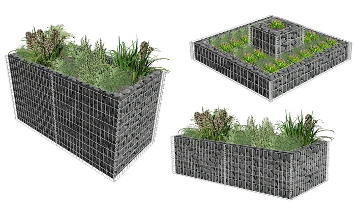 Gabion Planter | Groupon Goods