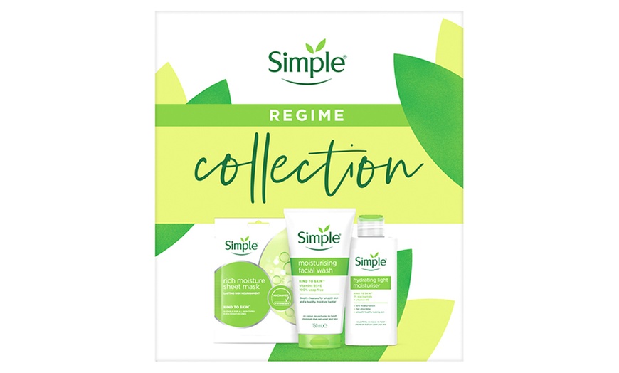 Image 2: Simple Regime Collection Sheet Mask, Facewash and Moisturiser Set 