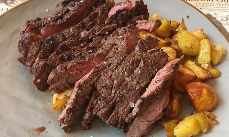 Menu con tagliata da 300 g e dolce all' Osteria Cantina Offida (sconto fino a 74%)