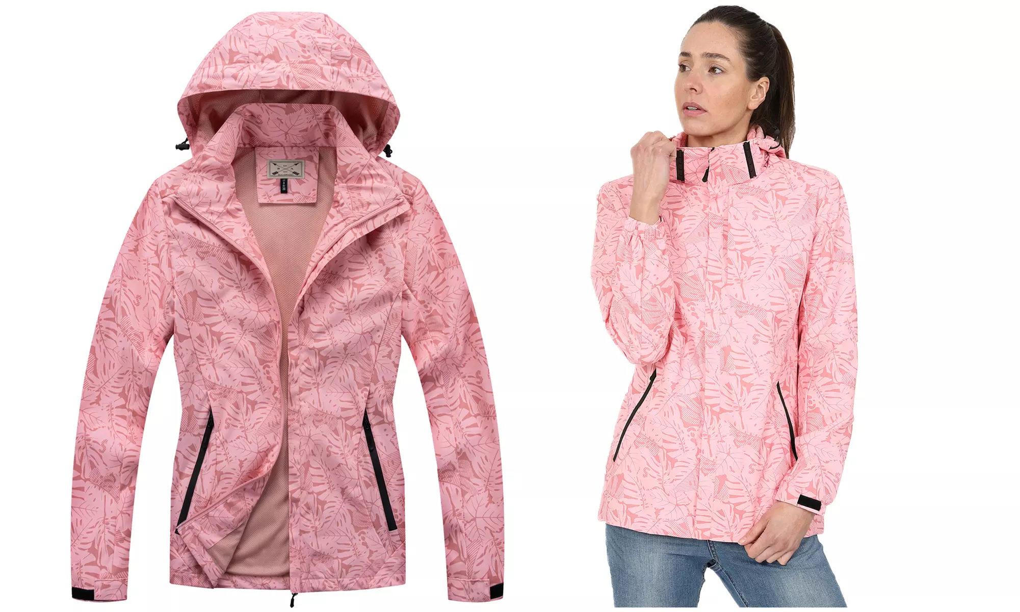 Blu Apparel leichte, bedruckte Regenjacke für Damen