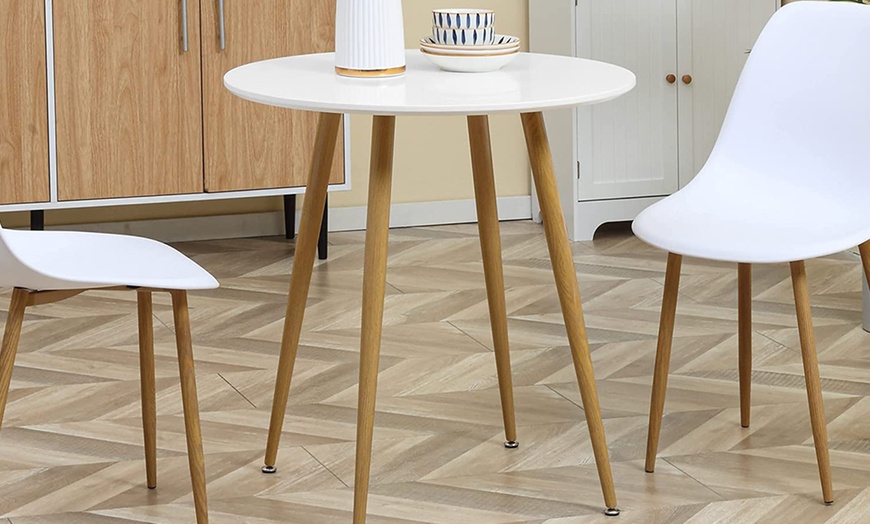 Image 10: Homcom Scandanavian-Style Dining Table