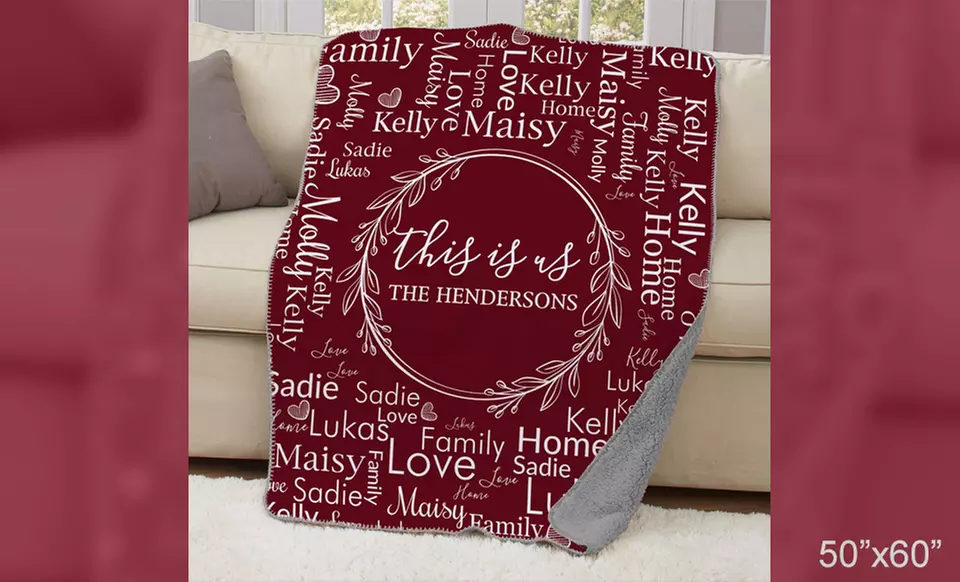 Stay Cozy with Personalized Family Sherpa Blankets