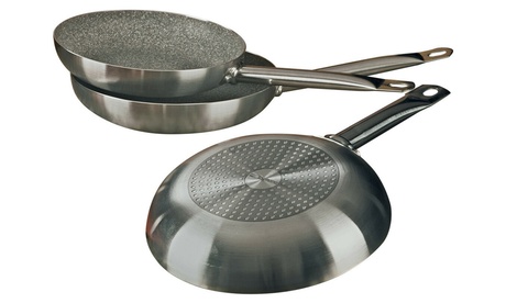 Set di 3 padelle Tognana effetto marmorizzato in acciaio