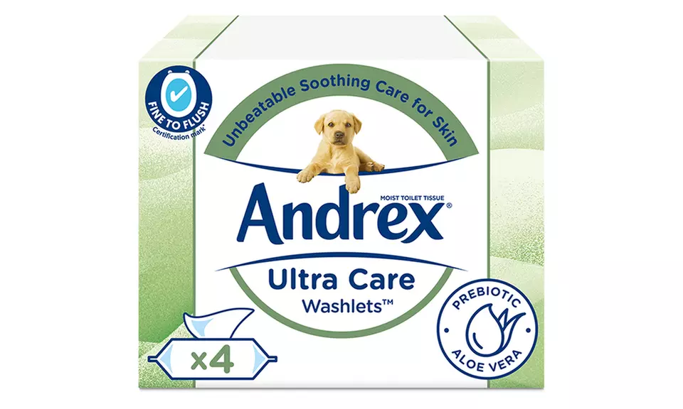 Andrex Washlets Confident Clean Biodegradable & Flushable Toilet Wipes