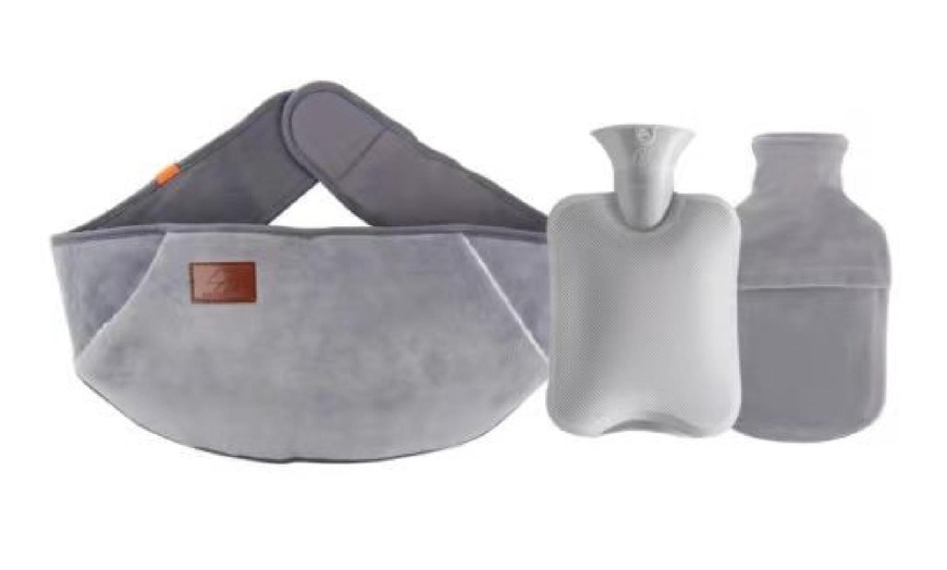 Image 5: Plain-Coloured Belt Cover with Hot Water Bag Set