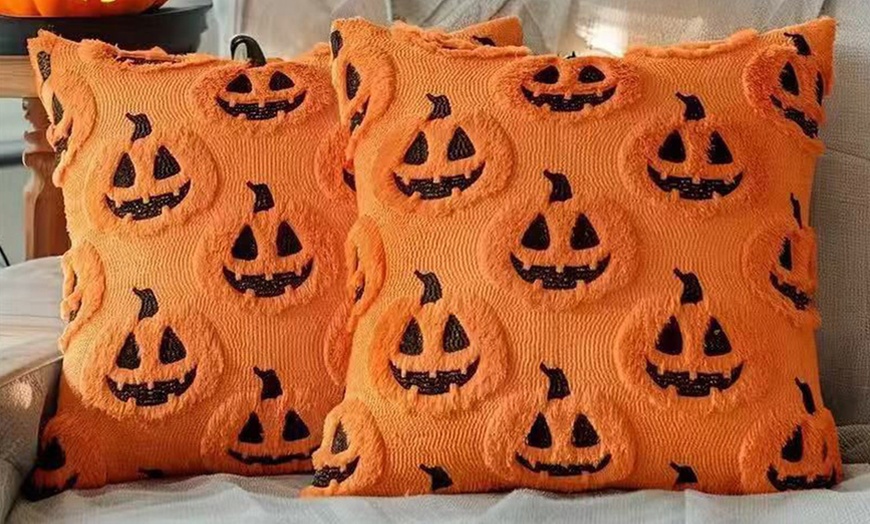 Image 4: Personalisierbares Kissen / vorgefertigte Designs mit Halloween-Motiv