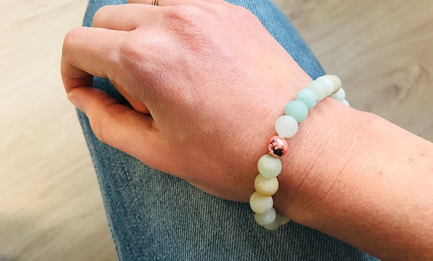 Image 5: Bracelet de méditation avec pierres d'amazonite