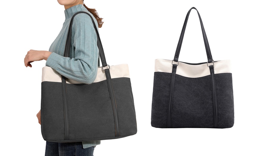 Image 2: Women's Canvas design Work Tote Bag