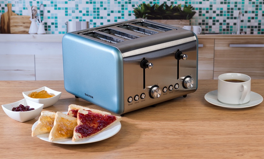 Image 1: Salter Polaris Four-Slice Toaster