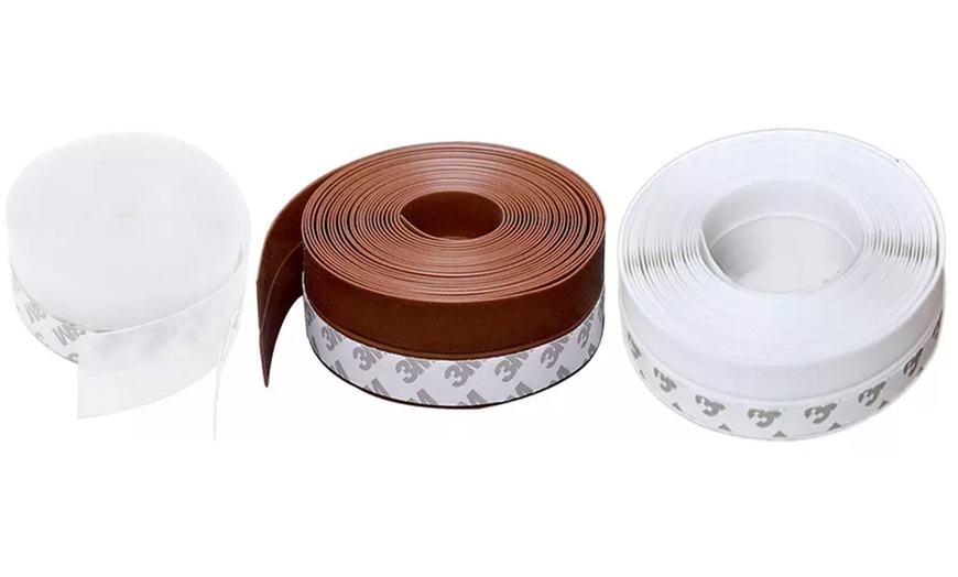 Image 2: Self-Adhesive Silicone Door Seal Strip