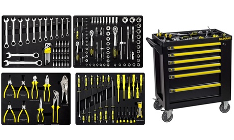 Carrello da officina Daimann con 155 utensili inclusi