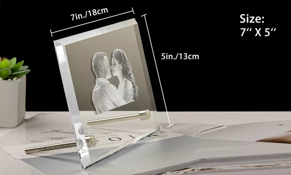 Kristall-Fotorahmen im Hoch- oder Querformat