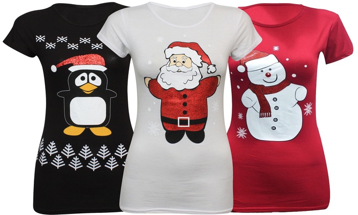 womens novelty christmas t shirts