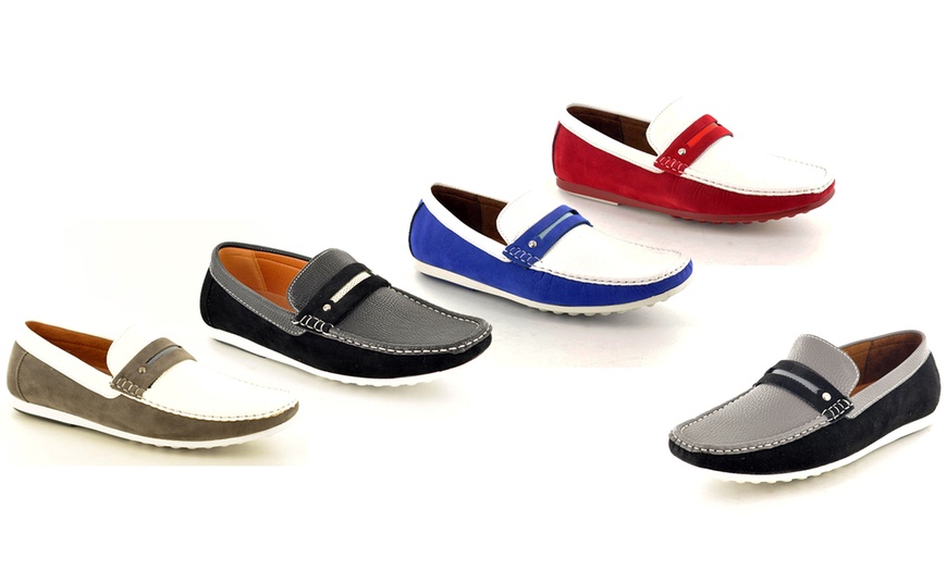 Image 1: Two-Tone Men's Loafers 