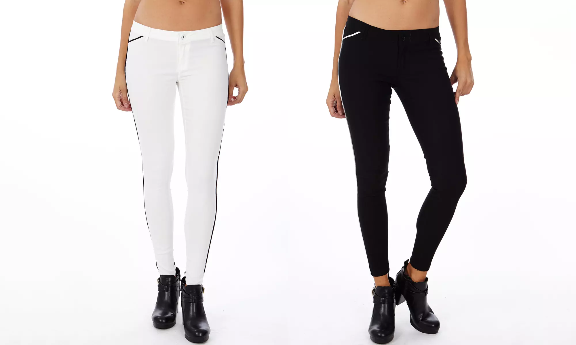 Skinny-Fit Women's Tuxedo Pants - Primary Image