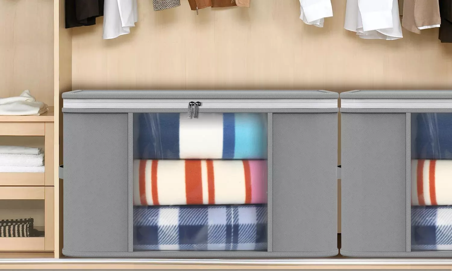 Vinsani Pack of Two Zipped Storage Bags