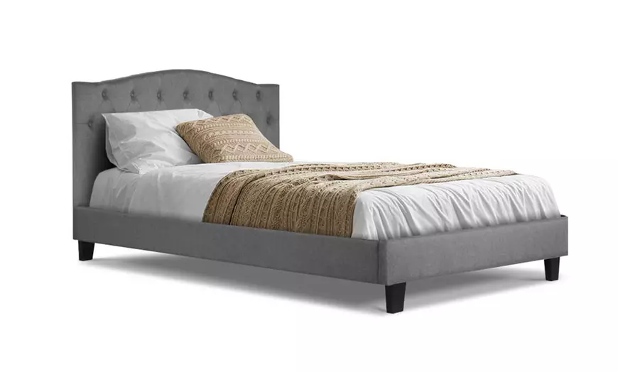 Image 18: Contemporary Plush Bed Frame