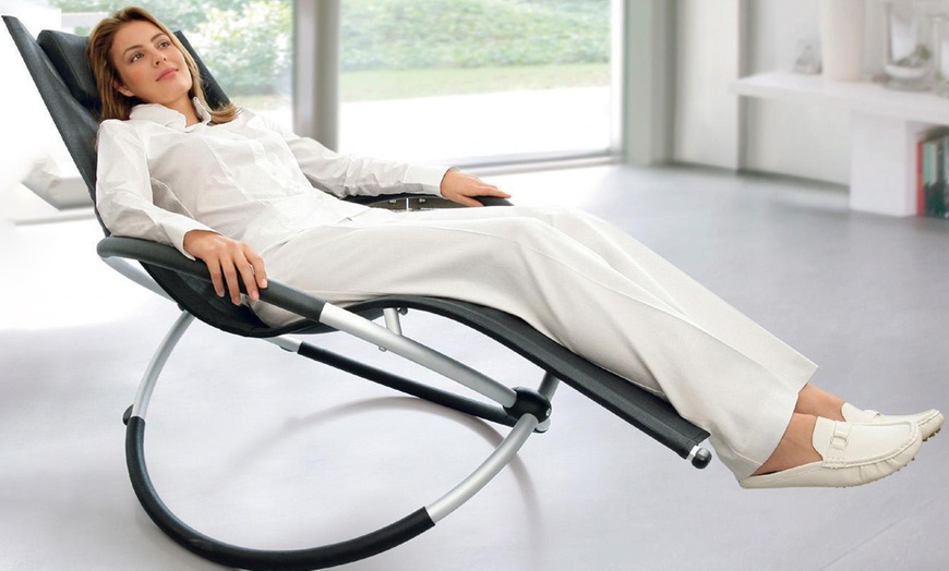 Image 2: Zero Gravity Rocking Lounger Chair