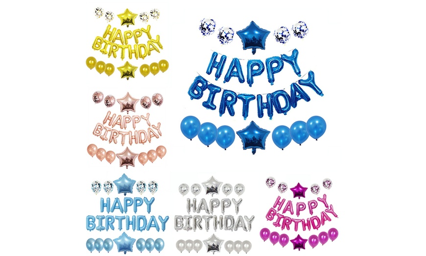 Image 1: Happy Birthday Balloon Kit