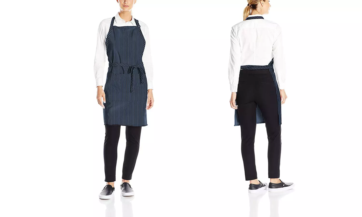 Cotton Bib Apron or Waist Apron with Pockets (2-, 4- or 12-Pack) - Second Medium