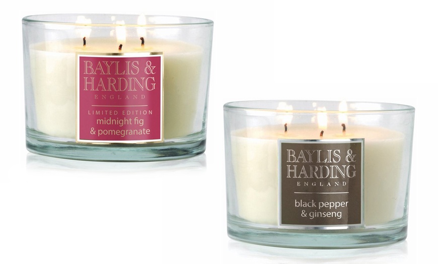 Image 9: Baylis and Harding 3-Wick Candle