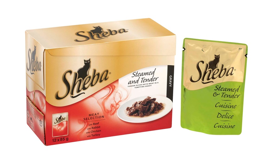 Image 2: 24 or 48Pk Sheba Cat Food Pouches