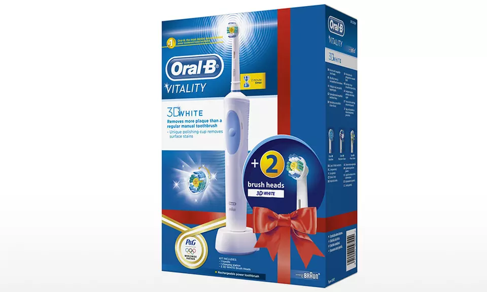 Elektryczna szczoteczka Oral-B 3D White (89,99 zł) lub 8 oryginalnych końcówek 3D White (99 zł) – zestaw prezentowy - Image 2