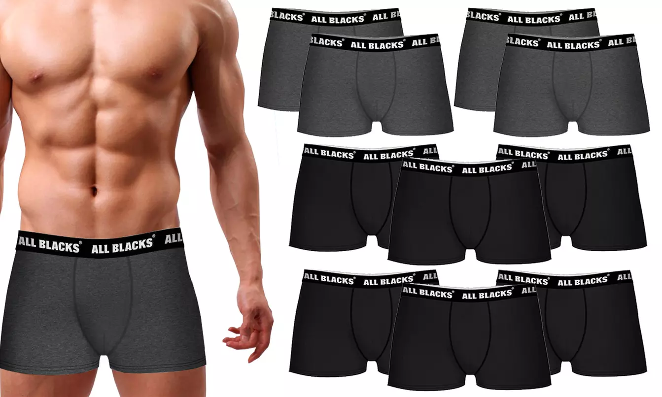 Lot de 5 ou 10 boxers en 100 % coton pour hommes All Blacks, coloris et tailles au choix - Primary Image