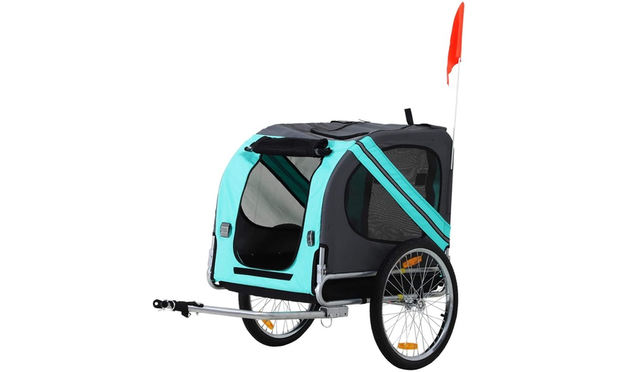 Image 2: PawHut Pet Bicycle Trailer