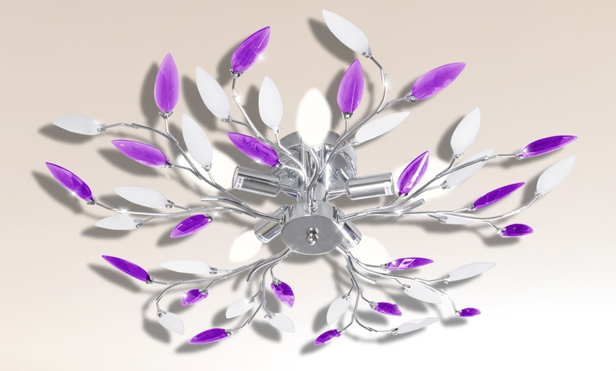 Image 10: Plafonnier feuille effet cristal