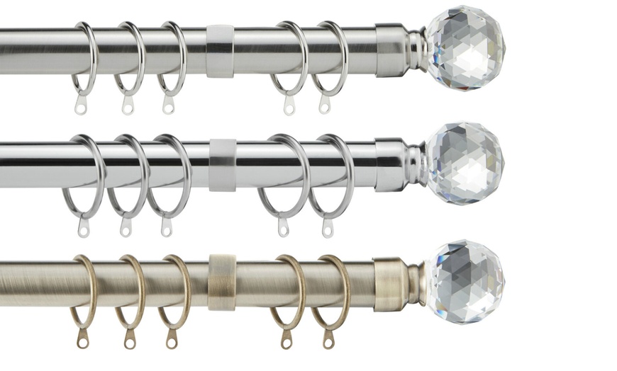 Image 2: Extendable Curtain Pole Set