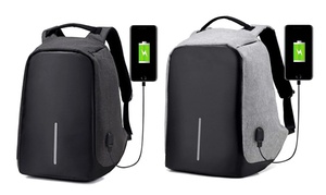 Ant-Theft Backpack with USB Charging Port