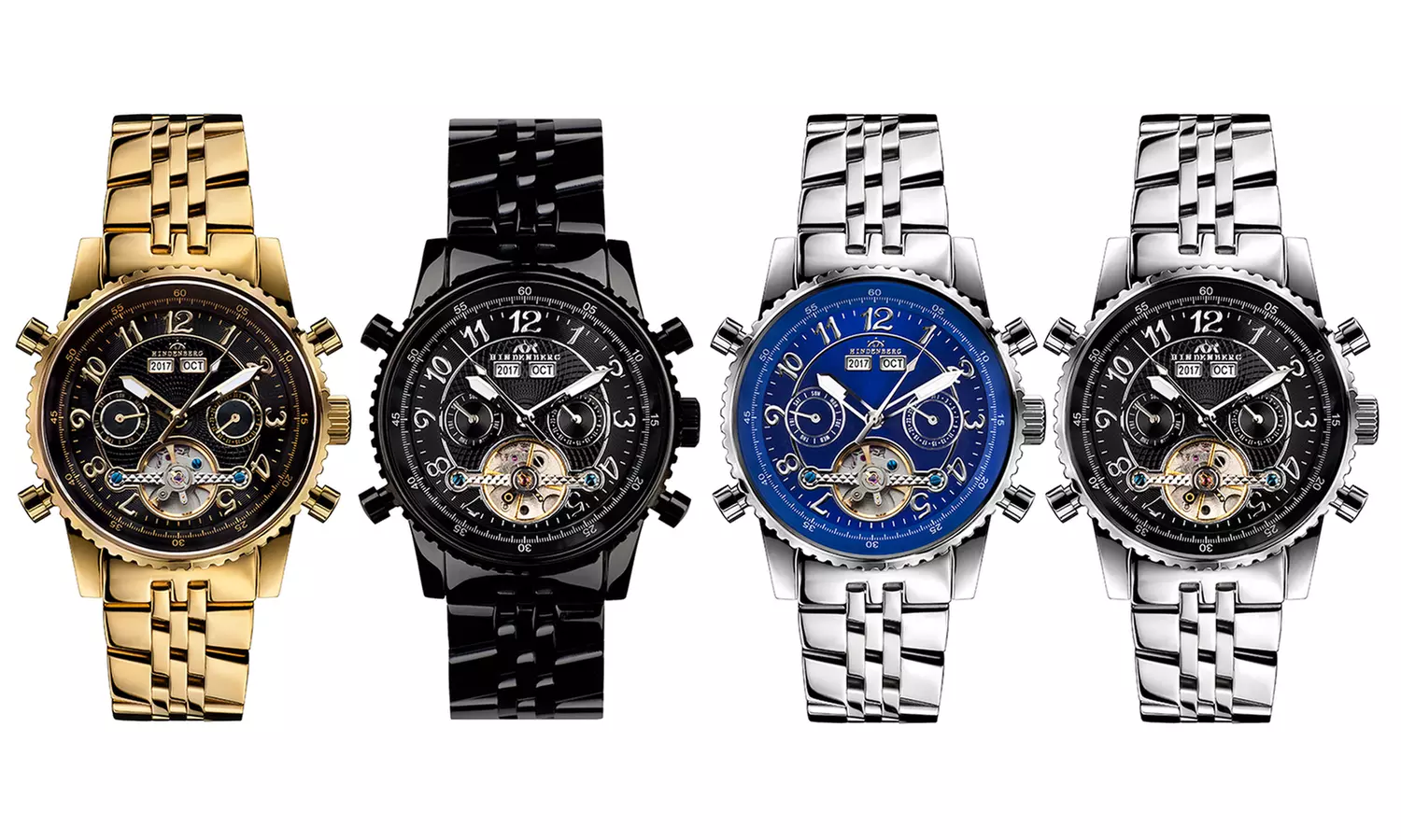 Montres automatiques avec verre saphir de la marque suisse Hindenberg - Primary Image