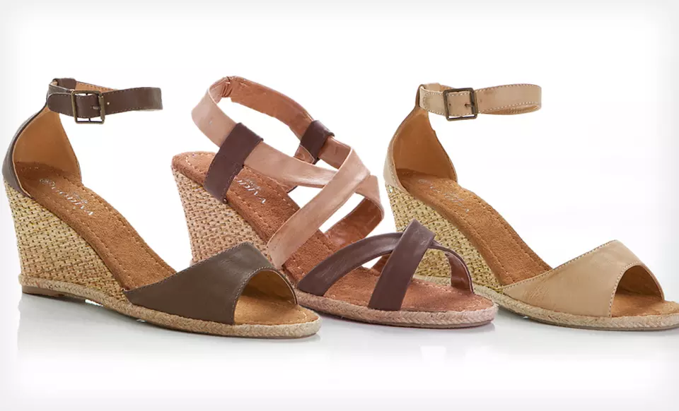 $29.99 for Lady Godiva Wedge Sandals ($99.99 List Price). 2 Styles and 3 Colors Available. Free Shipping and Returns. - Primary Image