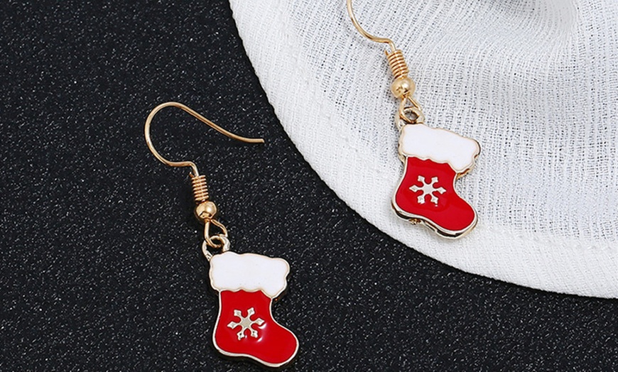 Image 8: Christmas-Themed Earrings