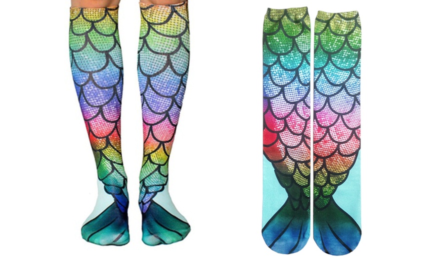 Image 5: Women's Mermaid Knee-High Socks