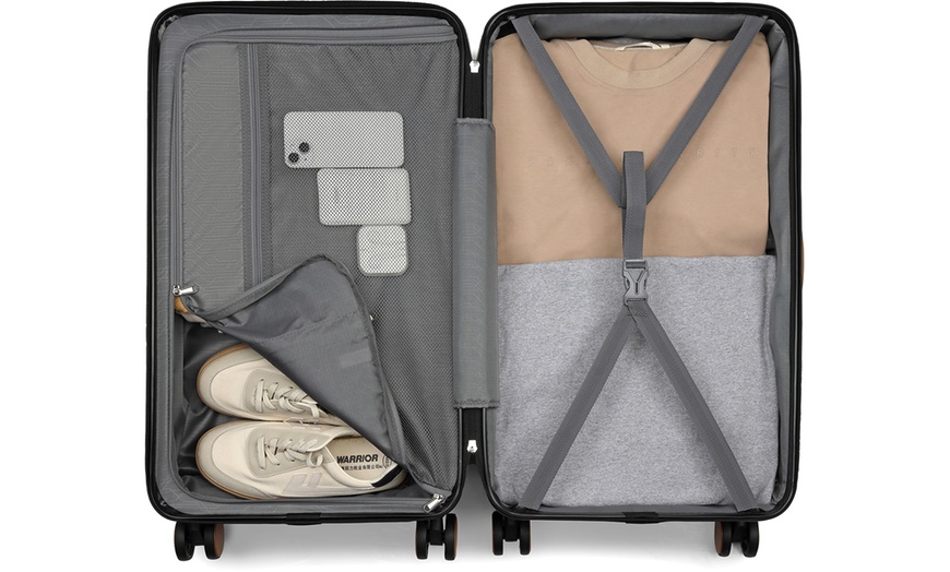 Image 9: 24-Inch Hard Shell Suitcase in Various Colours