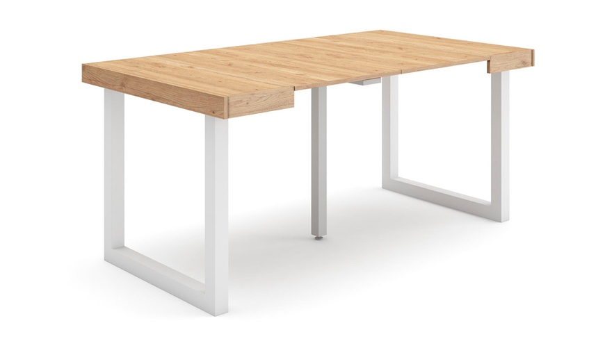 Image 6: Table console extensible avec pieds en bois massif