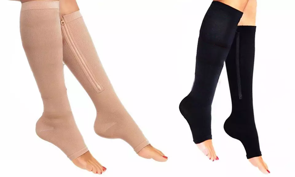 1 ou 2 paires de chaussettes de compression avec fermeture - Primary Image