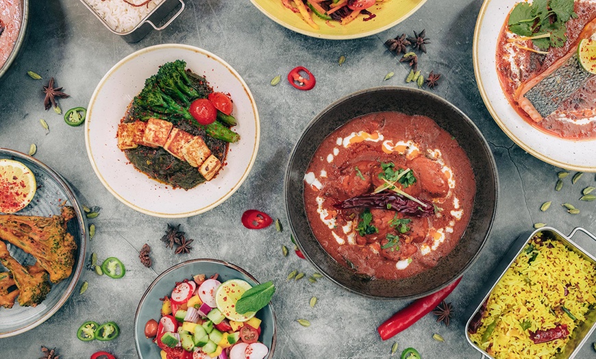 Image 1: Delight w/ 2 Course Meal for Two with Sides to Share for Two or Four 