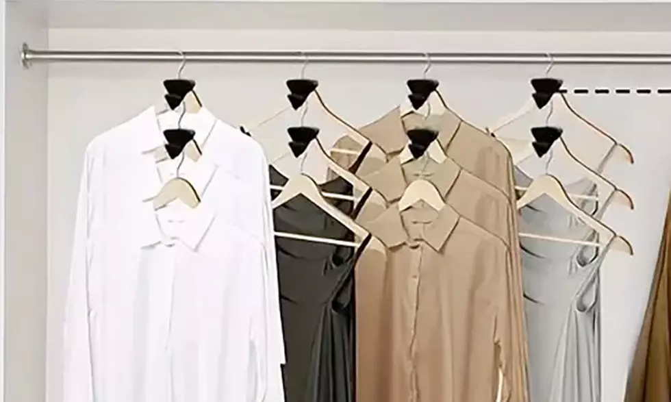 Pacco da dieci appendini mini ottimizzanti lo spazio; disposizione verticale - Primary Image