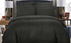 1000TC Striped Quilt Cover Set