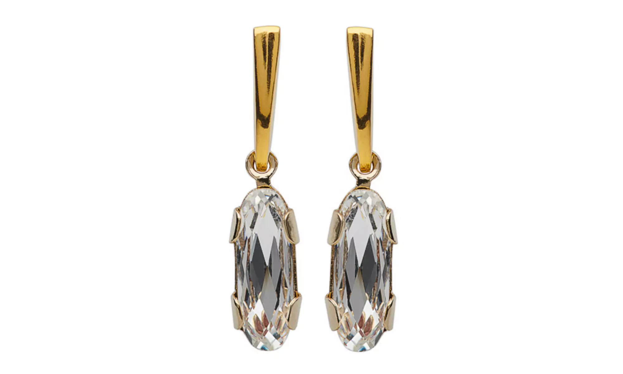 Boucles d'oreilles en argent sertis de cristaux autrichiens - Primary Image