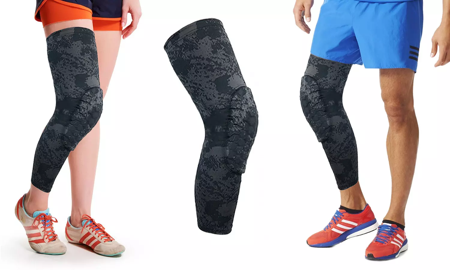 Full Leg Compression Sleeve with Padded Knee Support - Second Medium