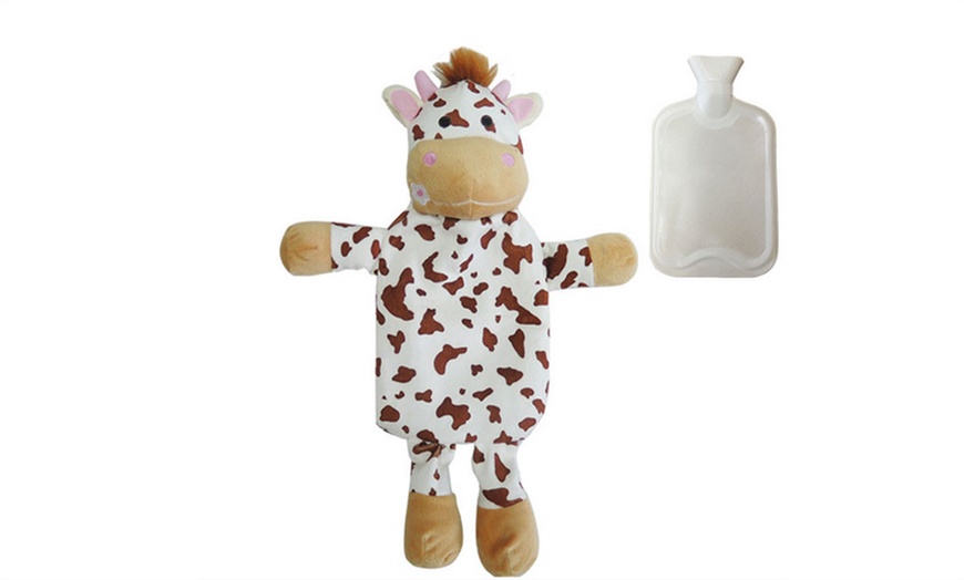 Image 2: Novelty Animal Shaped Hot Water Bottle