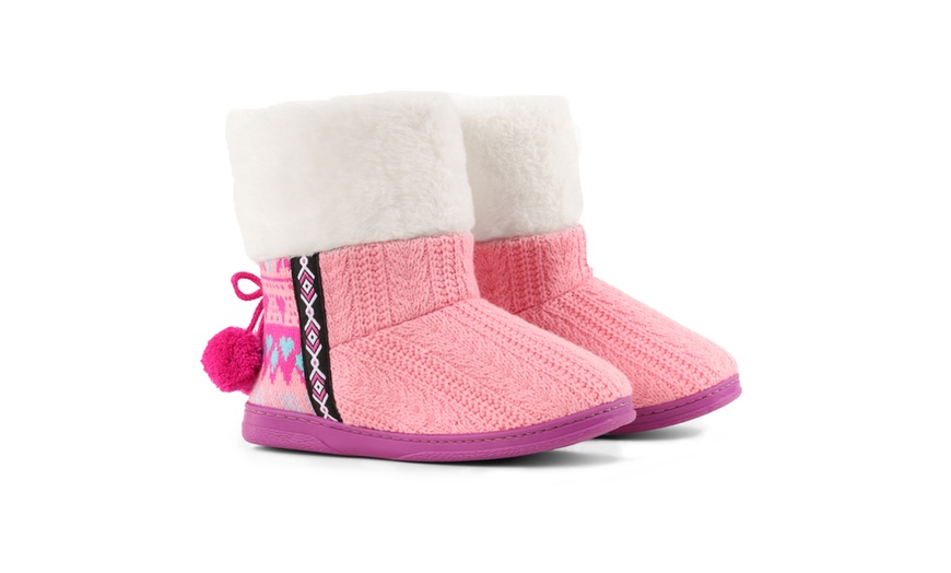 Image 6: Ladies Eskimo Fur Lined Boot Slippers