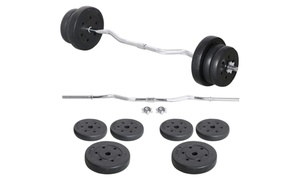  23.5kg EZ Dumbbells Curl Bar Set 