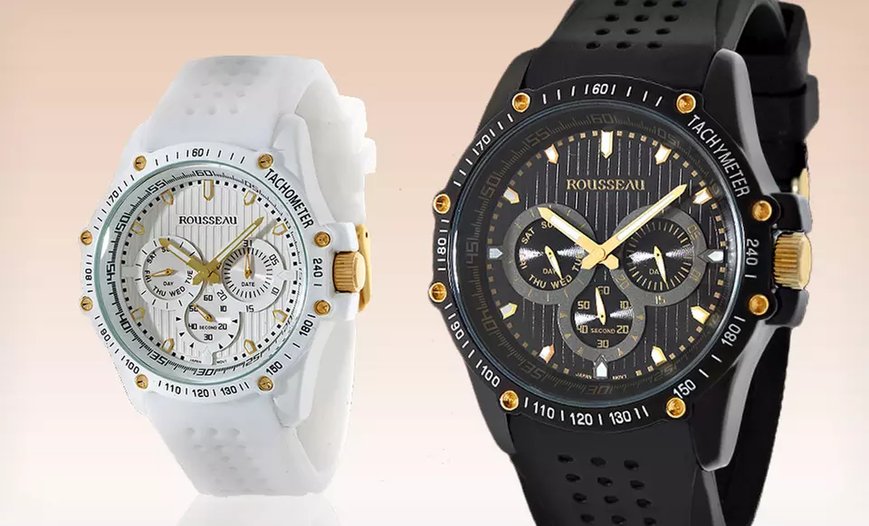 Rousseau Men's and Women's Watches with Metal Cases (Up to 96% Off). Multiple Styles. Free Shipping and Returns. - Second Medium