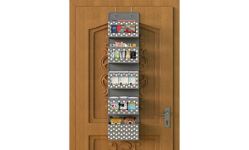 Image 23: Four- or Five-Tier Over-the-Door Hanging Organiser