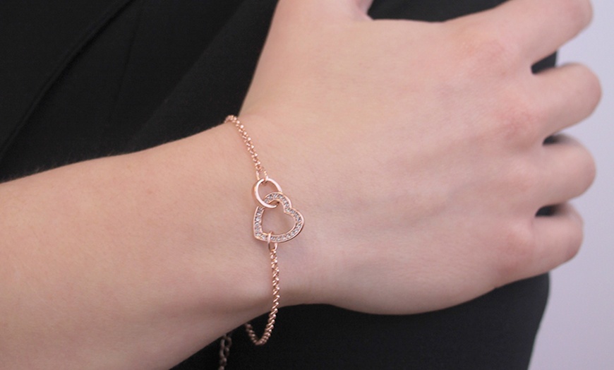 Image 5: Locked Heart Bracelet Chain Bracelet